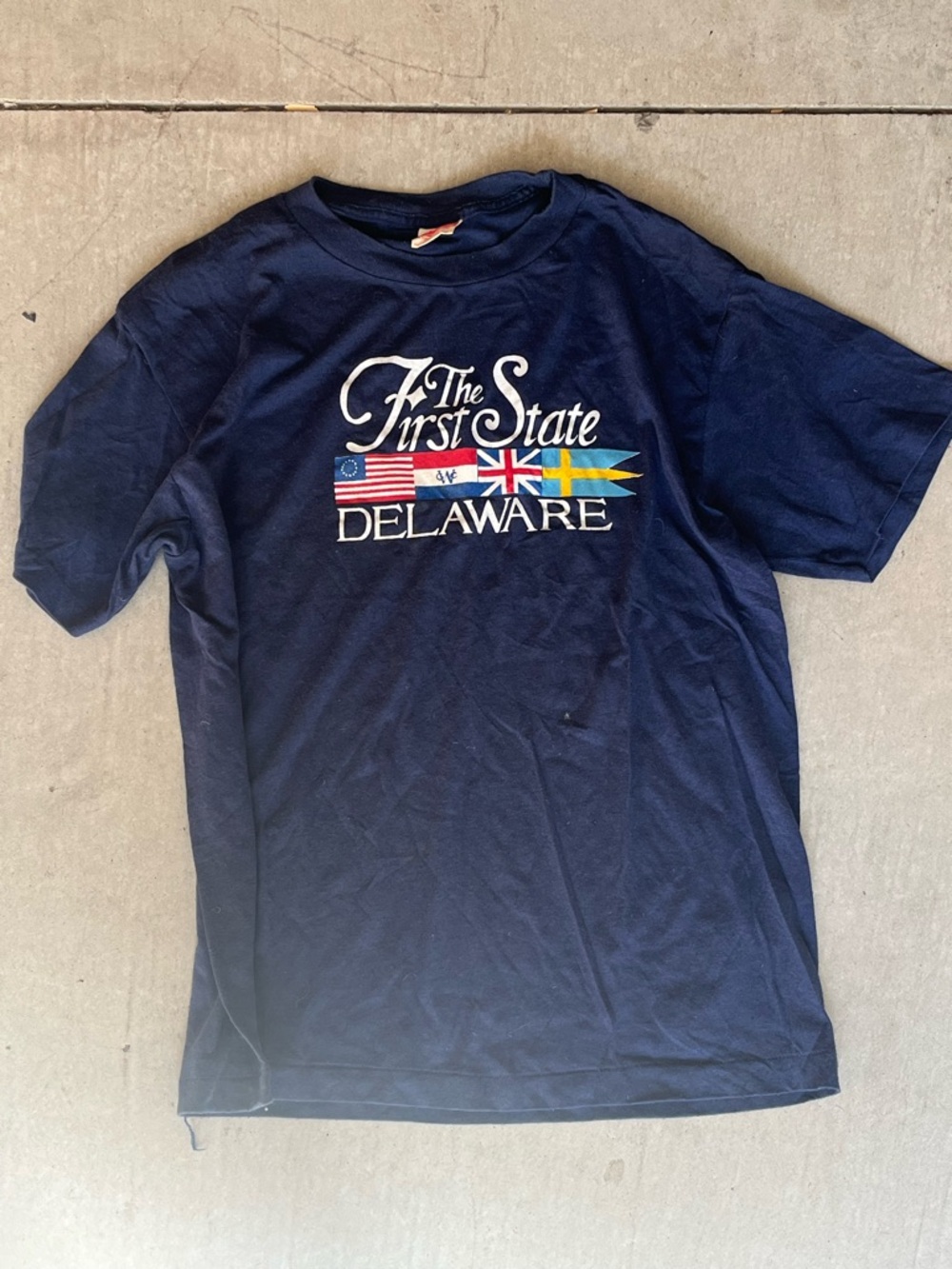 Delaware "The First State" Navy Graphic Tee